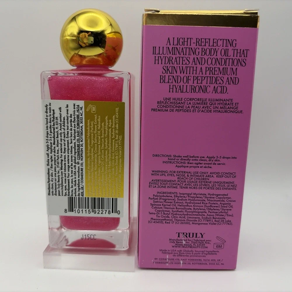 TRULY Birthday Sex Luxury Body Oil Vegan Hyaluronic Acid Boost 3.1 Oz / 90ML NEW